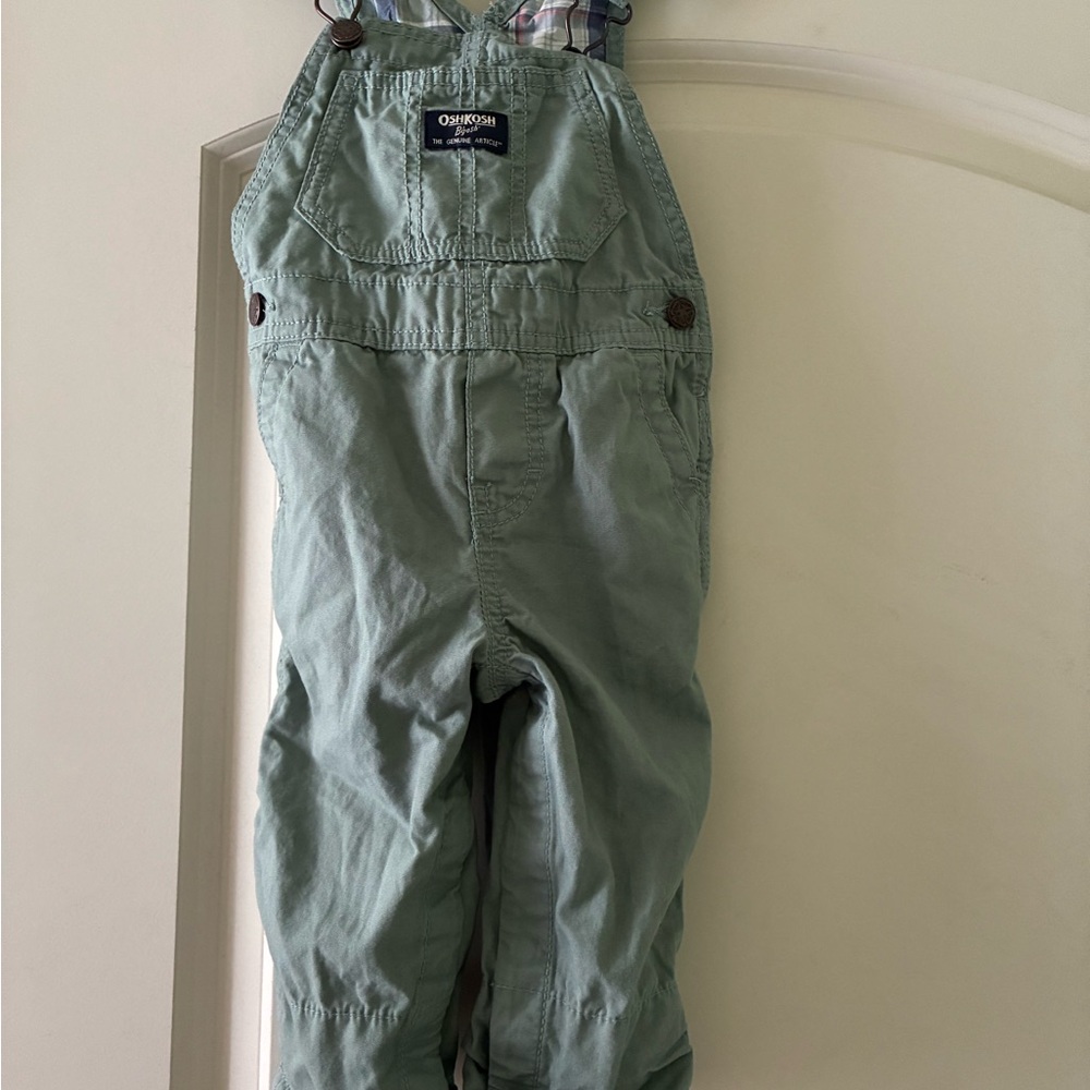 OshKosh B'gosh Sage Green Kids Overalls